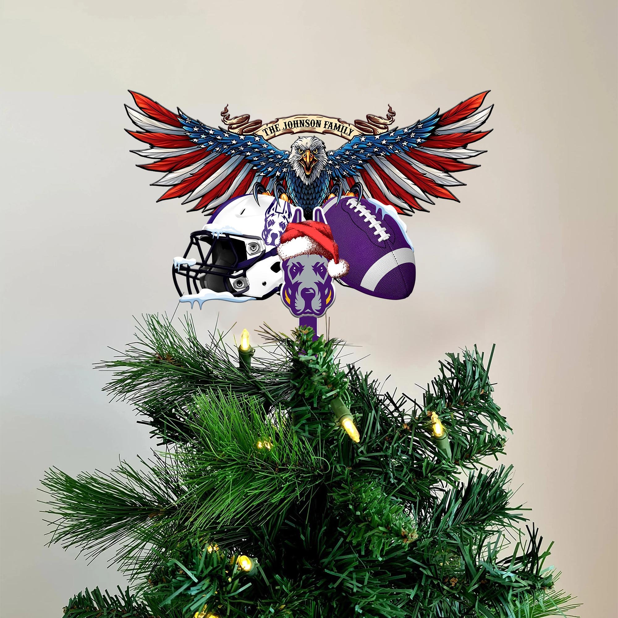 Albany Great Danes Tree Topper Custom Your Family Name, Sport Team Tree Topper, Sport Decorations, Christmas Gifts EHIVM-53652